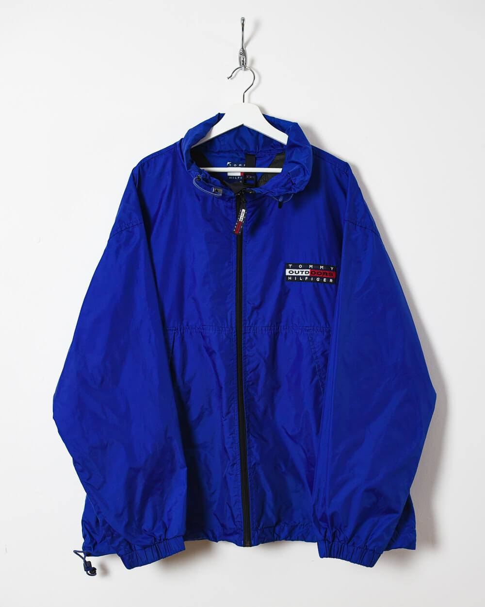 Vintage 90s Nylon Plain Blue Tommy Hilfiger Outdoor Windbreaker