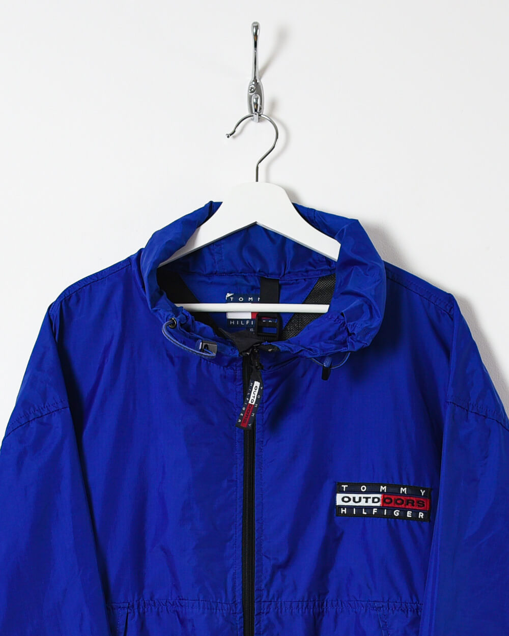 Vintage Blue Tommy Hilfiger Windbreaker XL Retro 90’s good Pullover jacket XL