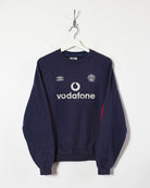 Navy Umbro Manchester United Vodafone 00s Sweatshirt - XX-Small