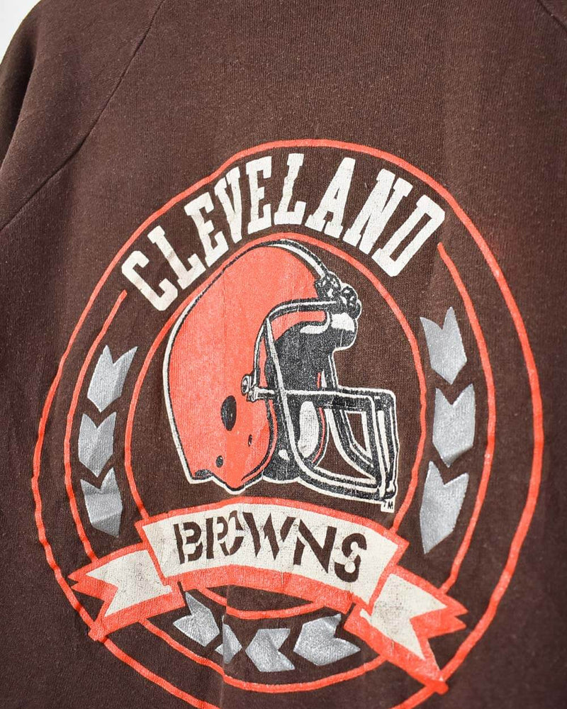 Vintage 80s Cotton Mix Brown Champion Cleveland Browns Sweatshirt