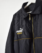 Puma King Reversible Fleece Jacket - Medium - Domno Vintage 90s, 80s, 00s Retro and Vintage Clothing 
