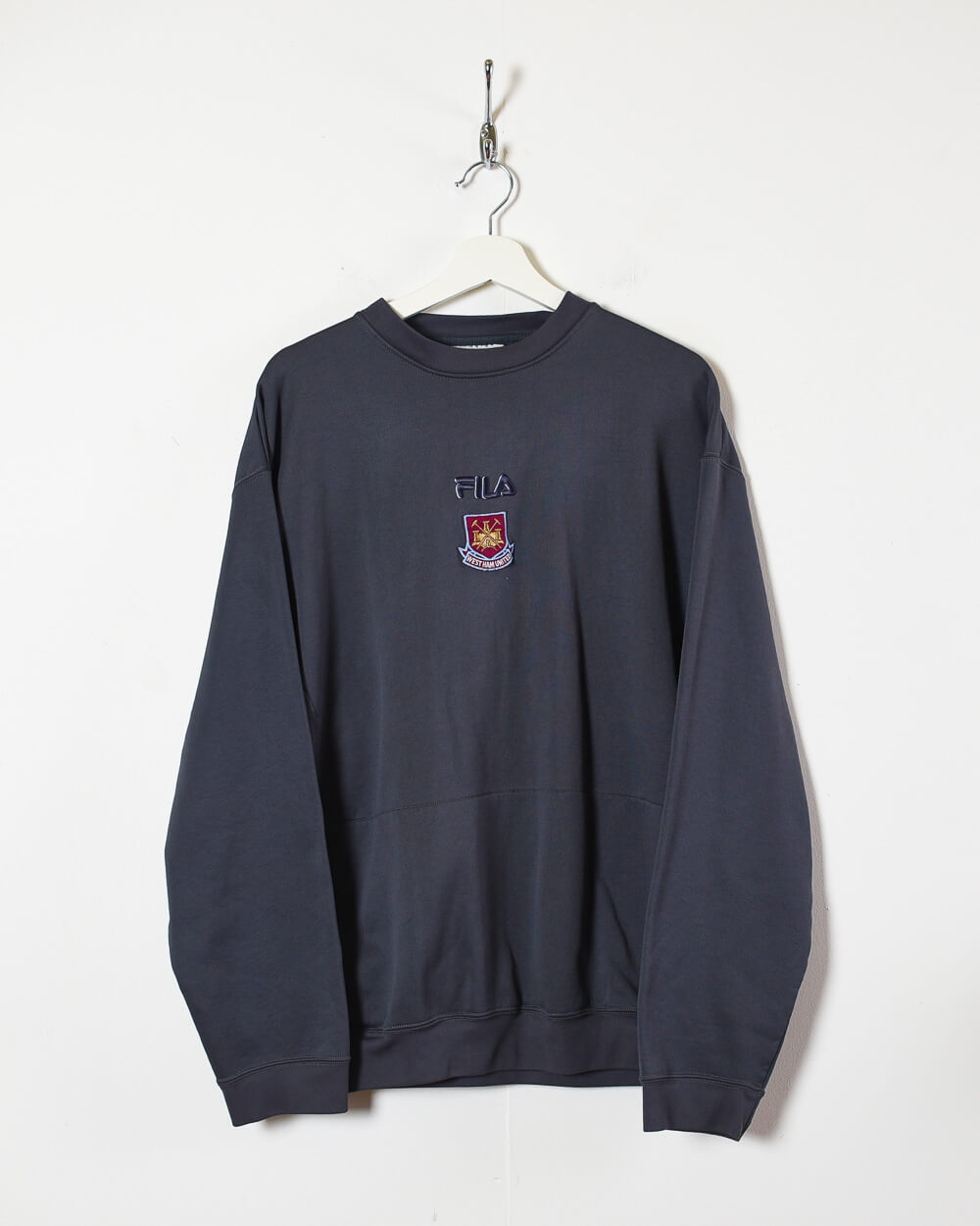 Vintage 00s Grey Fila West Ham United 00s Training Sweatshirt