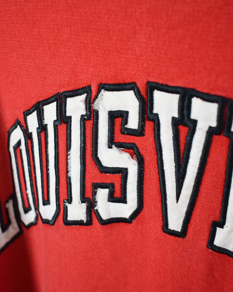 Vintage 00s Cotton Red Louisville Sweatshirt - X-Large– Domno Vintage