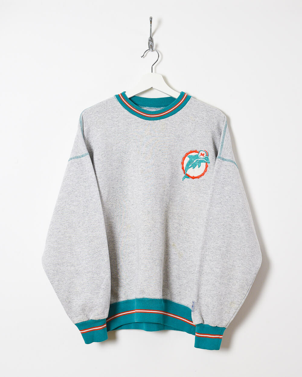 Vintage 90s Cotton Plain Stone The Game Miami Dolphins Sweatshirt