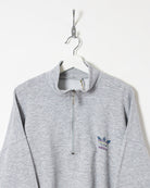 Adidas 1/4 Zip Sweatshirt - Medium - Domno Vintage 90s, 80s, 00s Retro and Vintage Clothing 