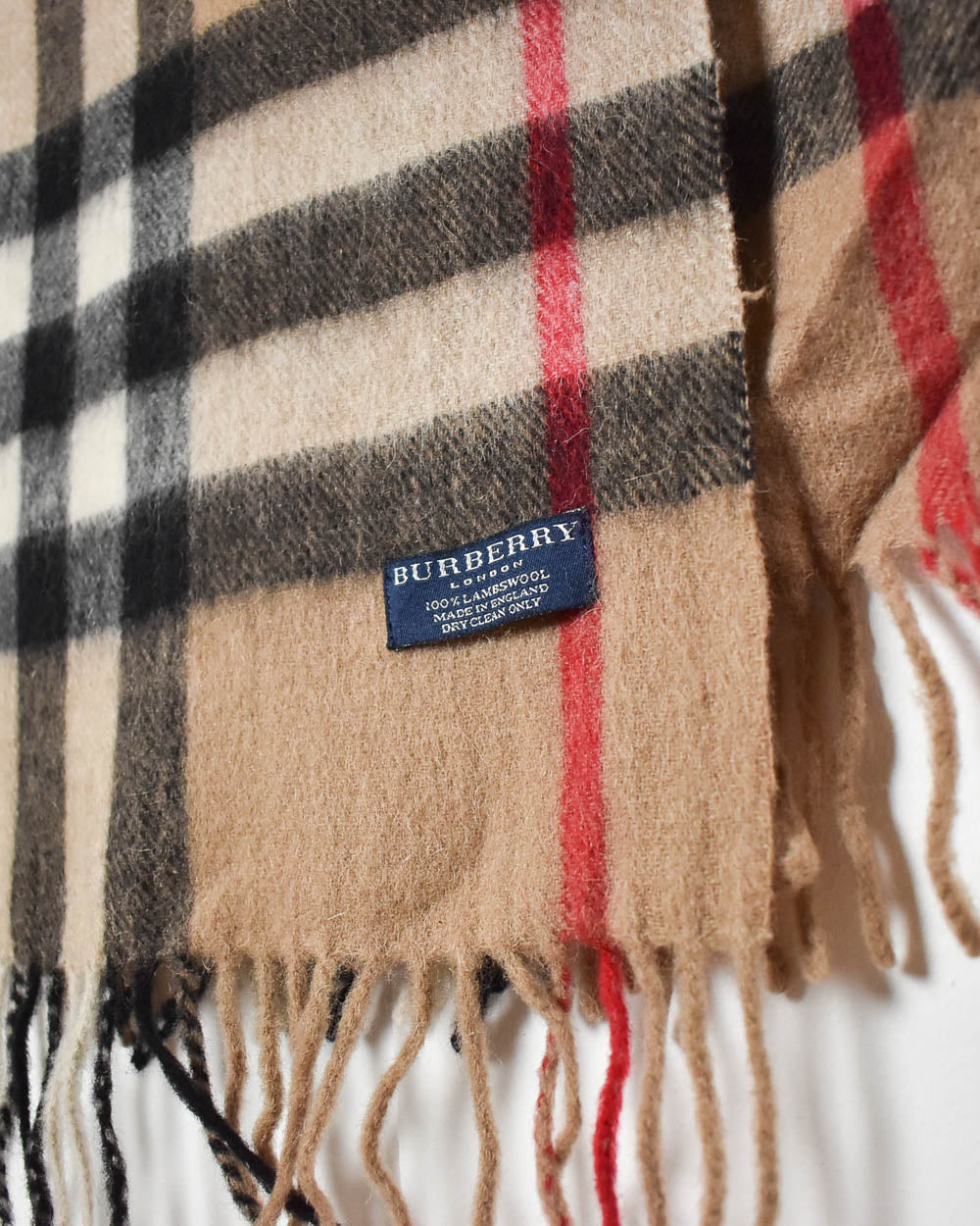 Neutral Burberry Lambswool Scarf