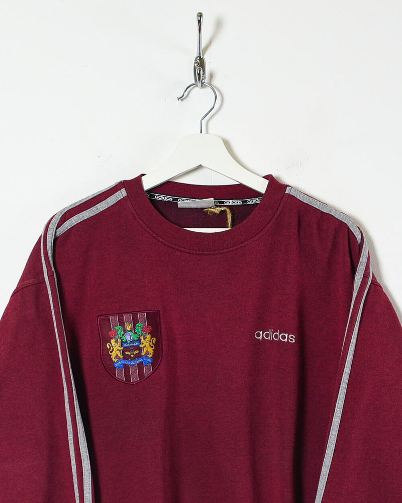 Maroon Adidas Burnley 90s Sweatshirt - Small