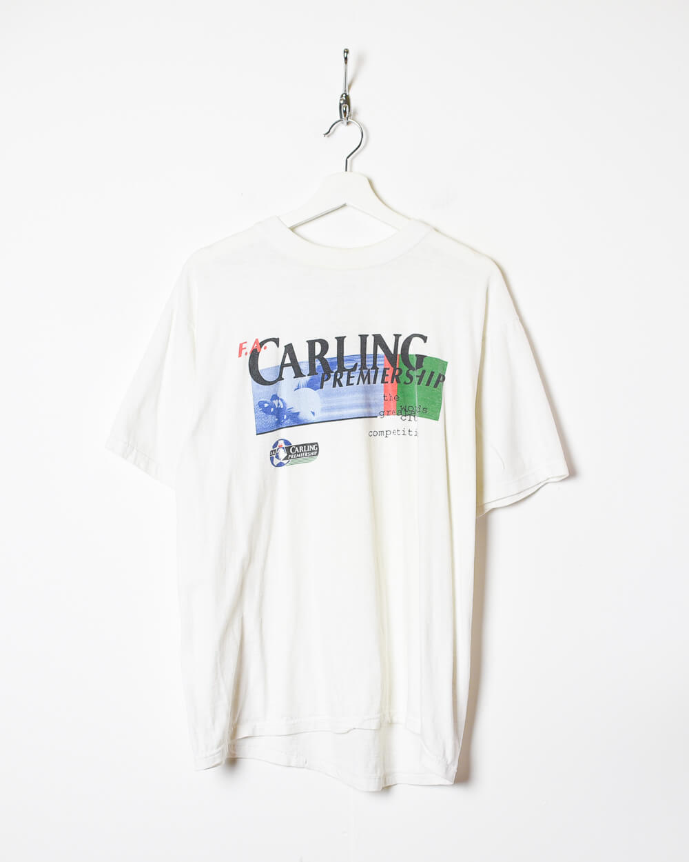 White Vintage Carling Premiership T-Shirt - Medium