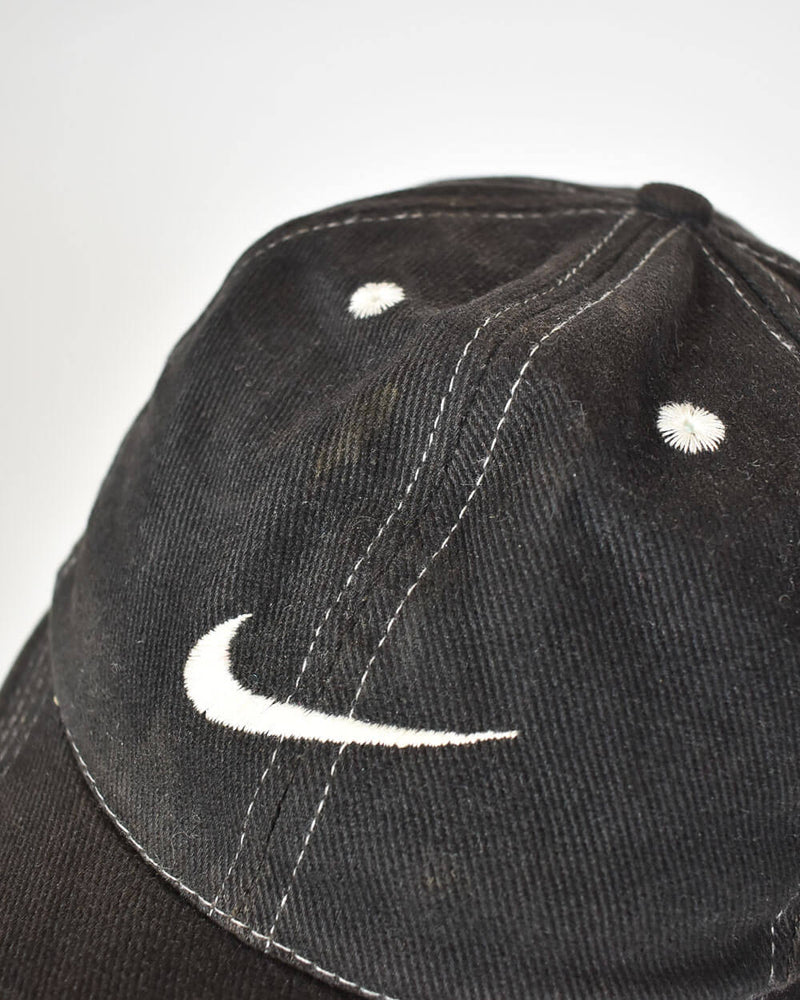 Vintage 90s Cotton Plain Navy Nike Swoosh Cap– Domno Vintage