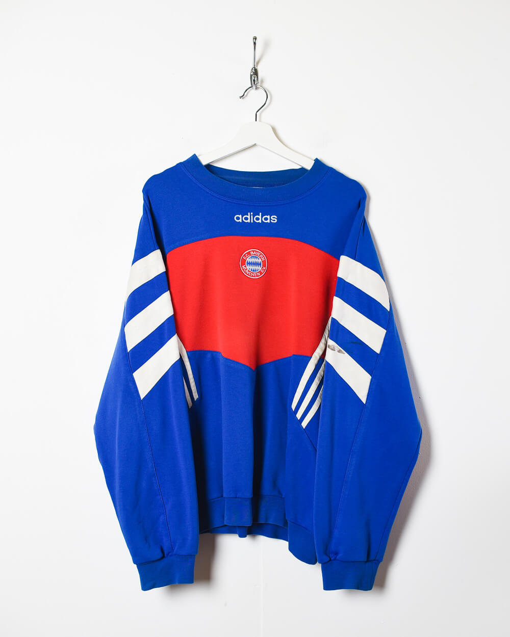 Blue Adidas 90s FC Bayern Munich Sweatshirt - Large