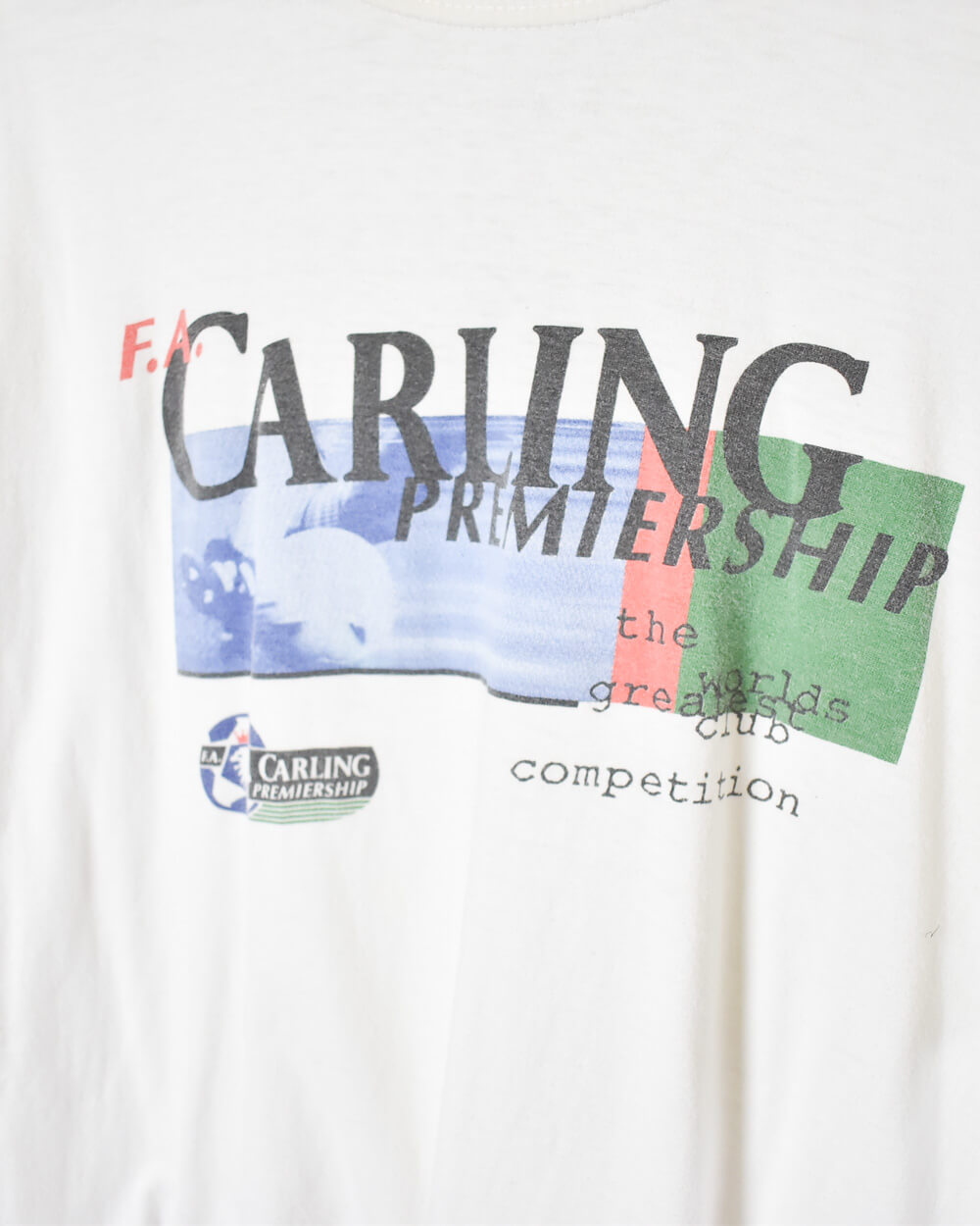 White Vintage Carling Premiership T-Shirt - Medium