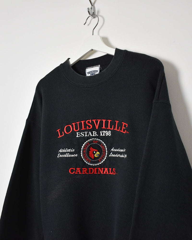 Vintage 90s Cotton Black Lee Ultra Weight Louisville 1798 Cardinals  Sweatshirt - Large– Domno Vintage