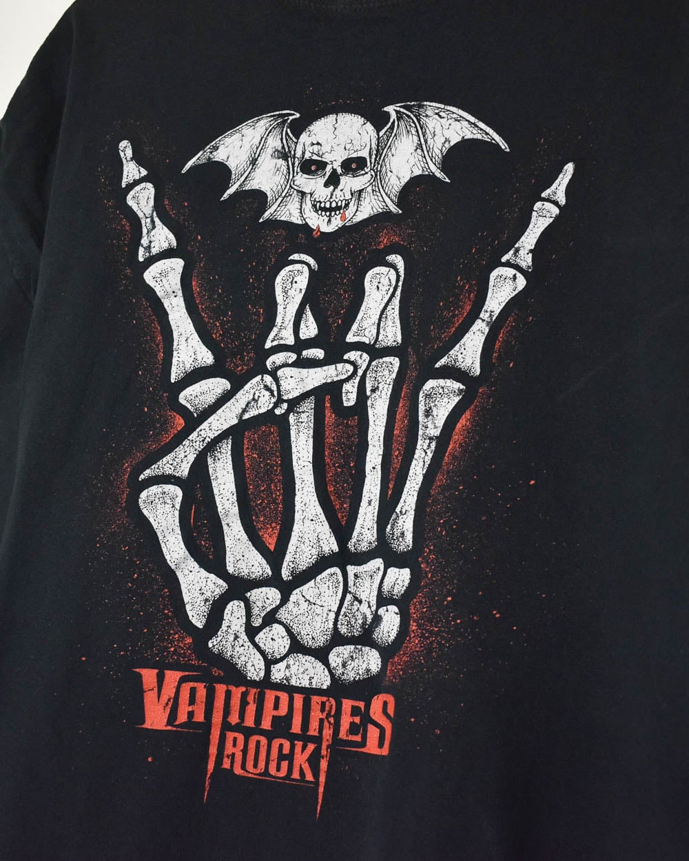 Black Gildan Vampires Rock Graphic T-Shirt - 0