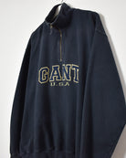 Gant USA 1/4 Zip Sweatshirt - Large - Domno Vintage 90s, 80s, 00s Retro and Vintage Clothing 