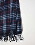 Navy Burberry Cashmere Scarf