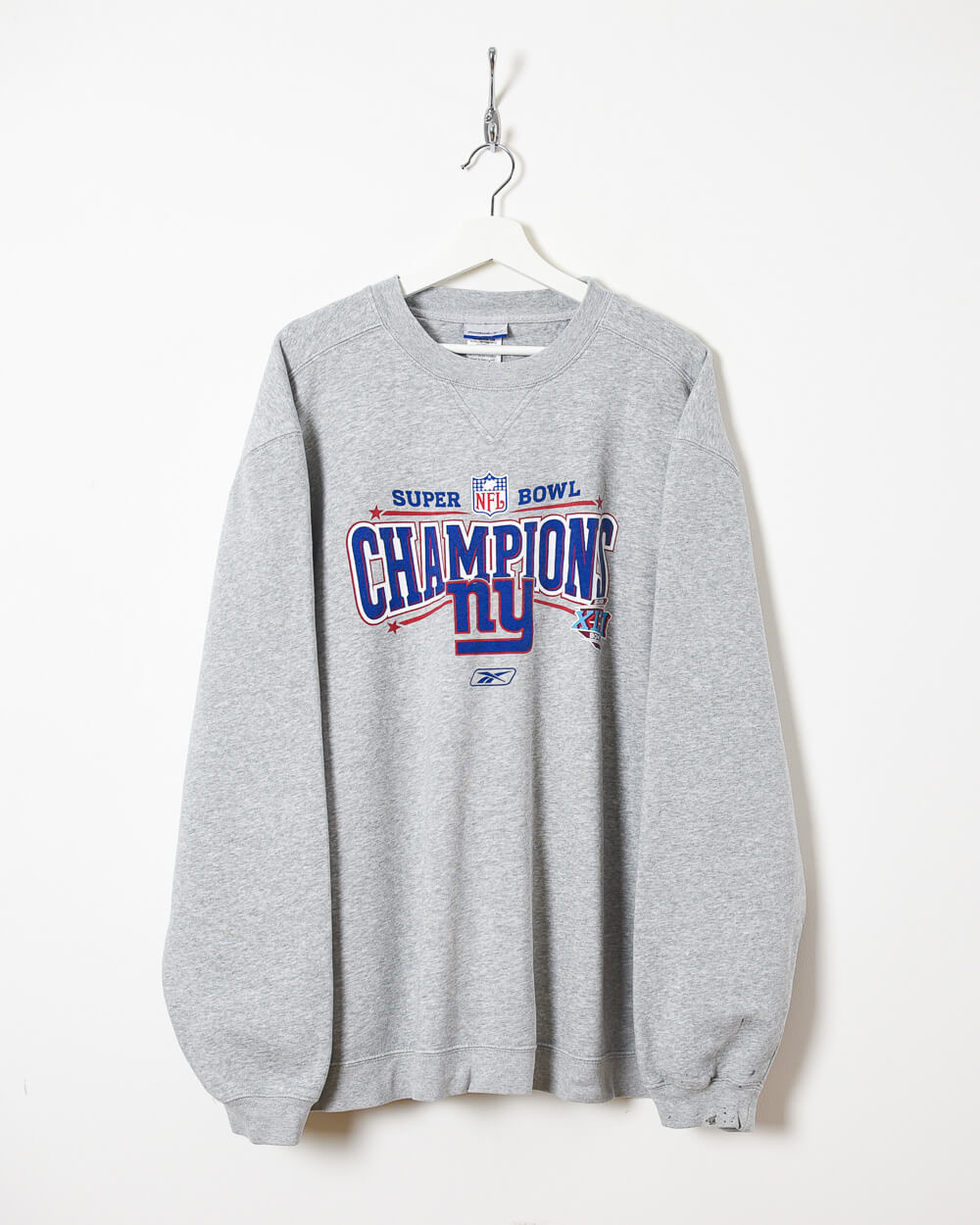 Reebok NFL NY Giants Super Bowl Champions Sweatshirt - XX-Large - Domno Vintage 90s, 80s, 00s Retro and Vintage Clothing 
