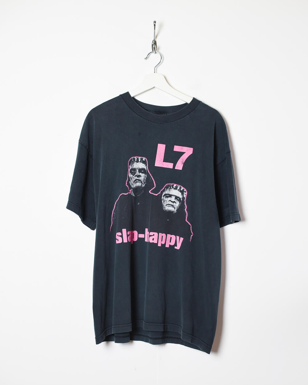 Black Vintage Slap Happy T-Shirt - Large