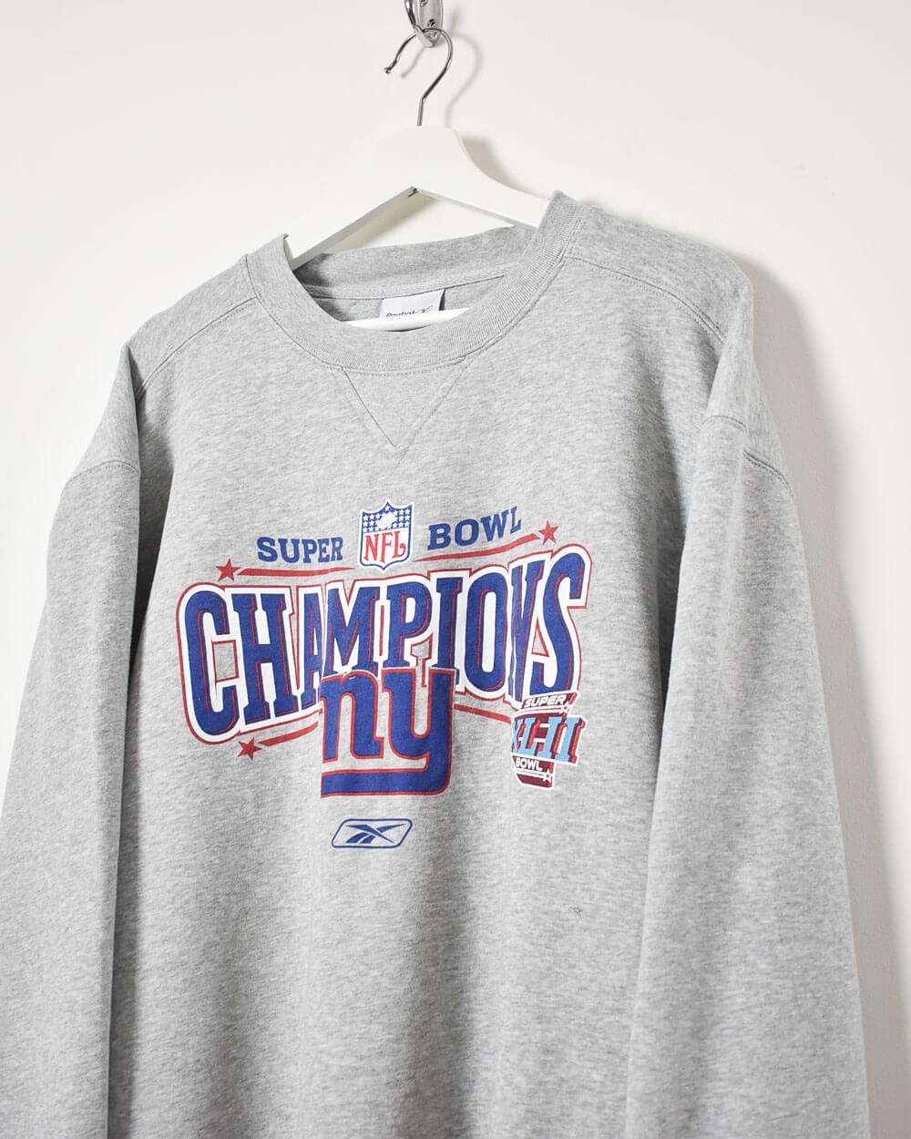 Reebok NFL NY Giants Super Bowl Champions Sweatshirt - XX-Large - Domno Vintage 90s, 80s, 00s Retro and Vintage Clothing 