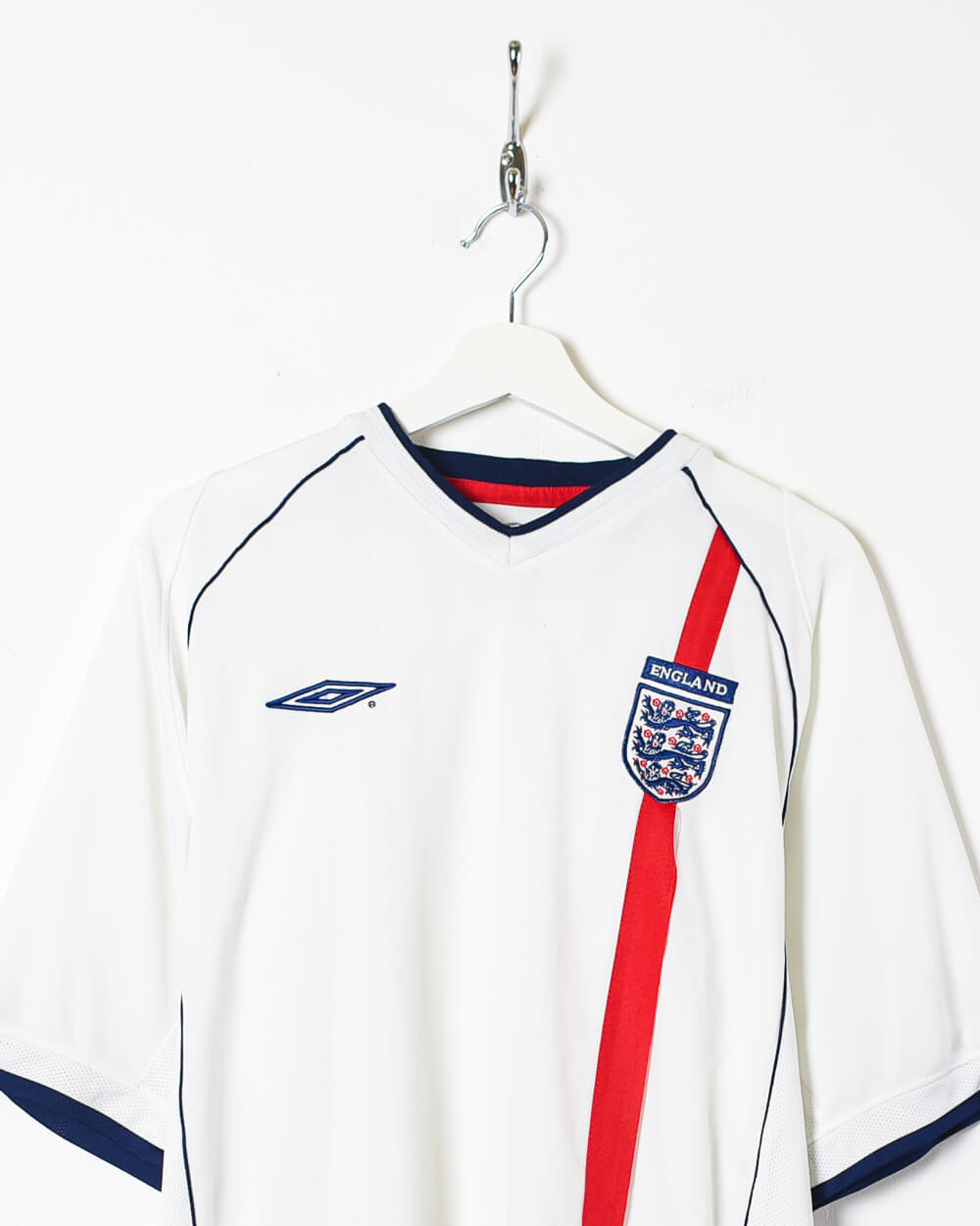 White Umbro 2001/2003 England Home Shirt - Large